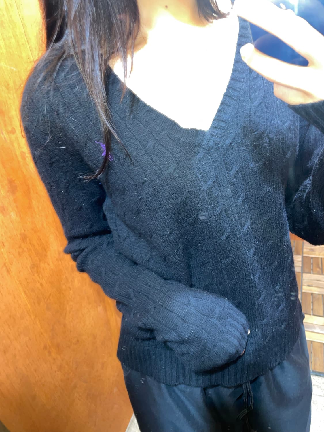 (L) LAUREN 랄프 로렌 스포츠 케이블 브이넥 니트 상품이미지2