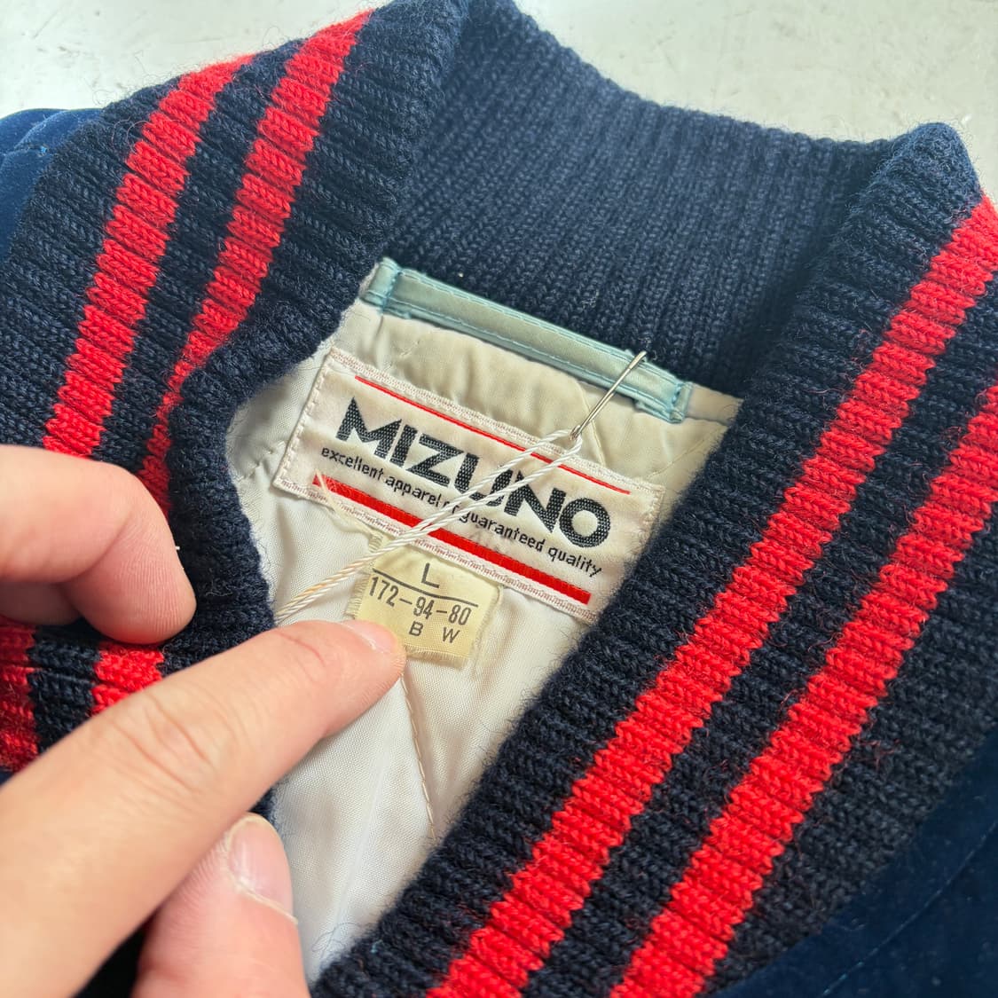 80s MIZUNO 미즈노 빈티지 바시티 자켓 L 상품이미지6
