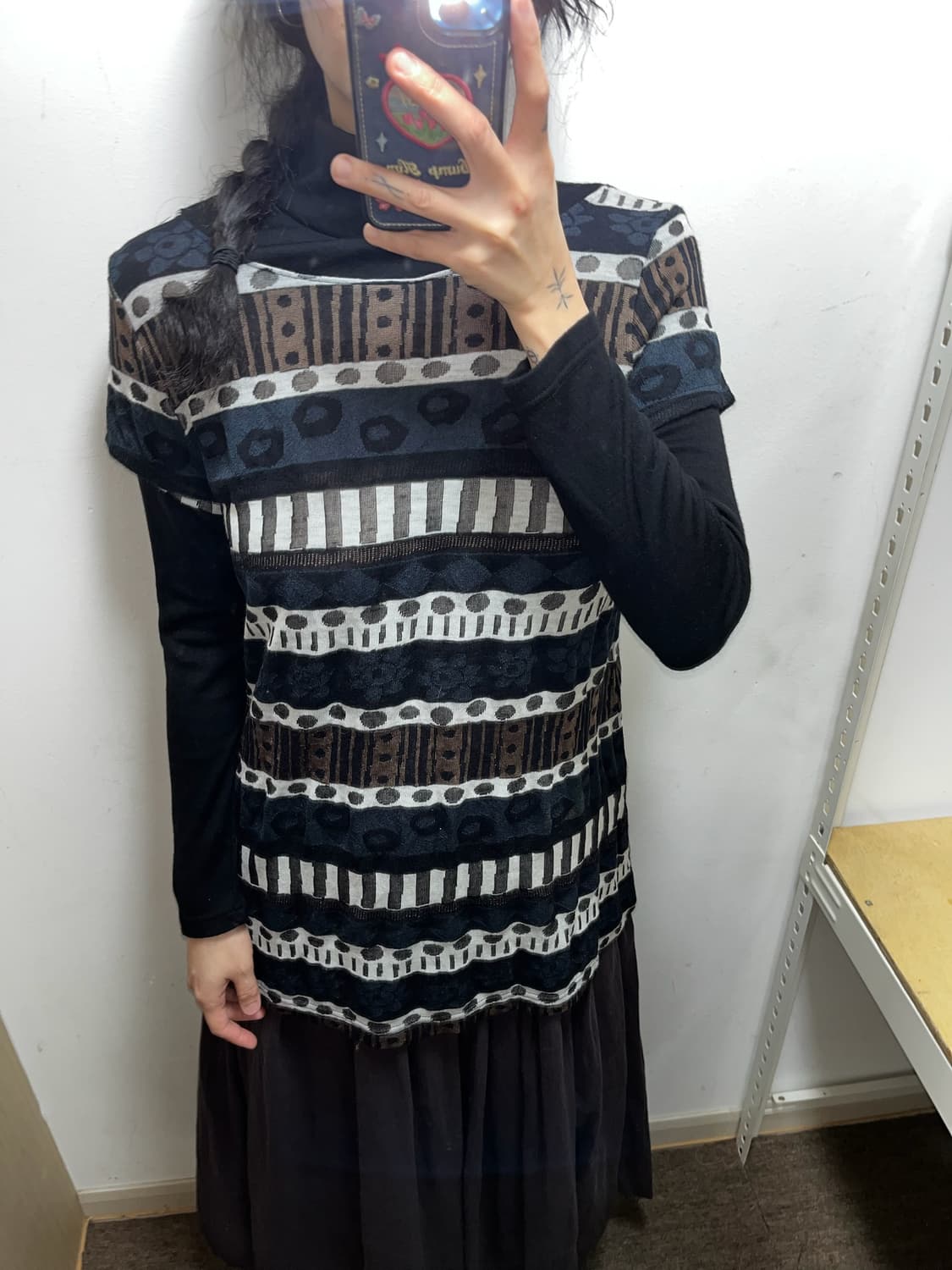 빈티지 도트 니트  상품이미지1