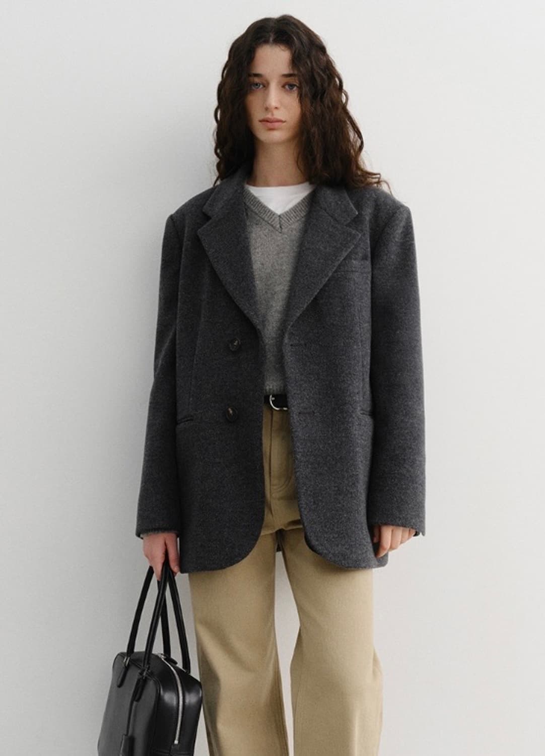 던스트 울 캐시미어 자켓 차콜 xs사이즈 상품이미지2