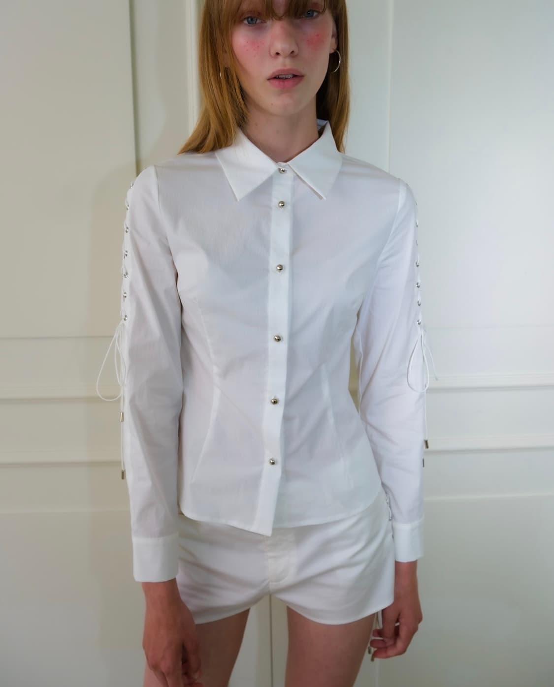 루즈슬립오버 corset silver tip blouse 상품이미지1