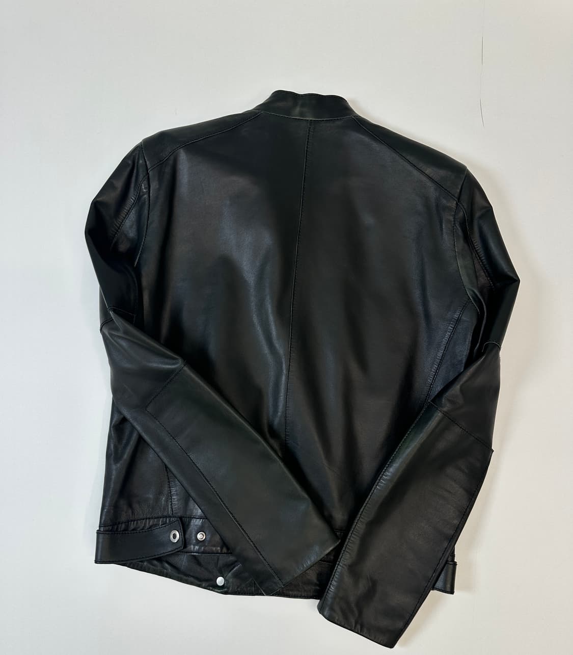 폴 스미스 램스킨 체커보드 가죽자켓 s  상품이미지4