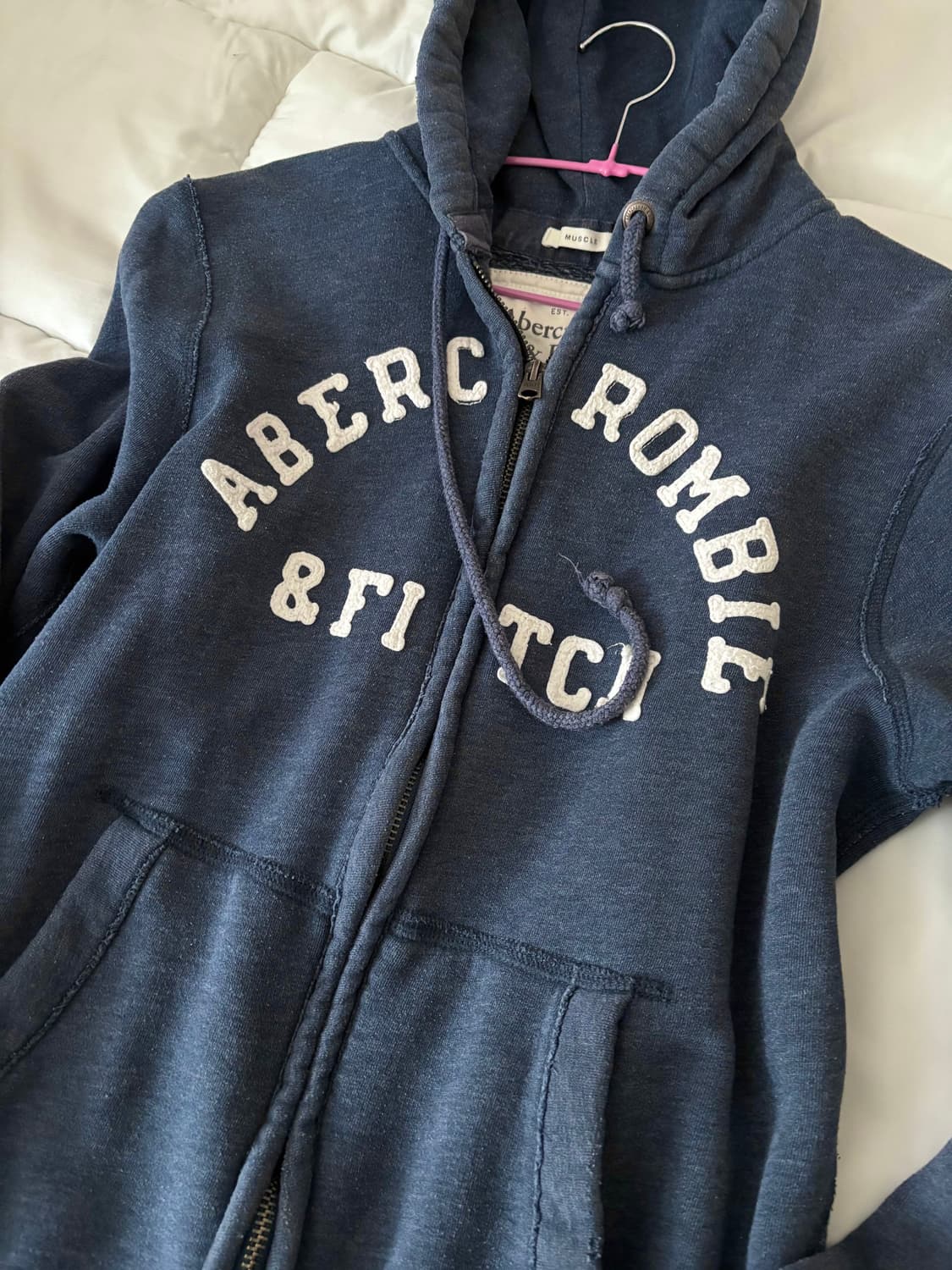 아베크롬비 후드 집업 네이비 상품이미지2
