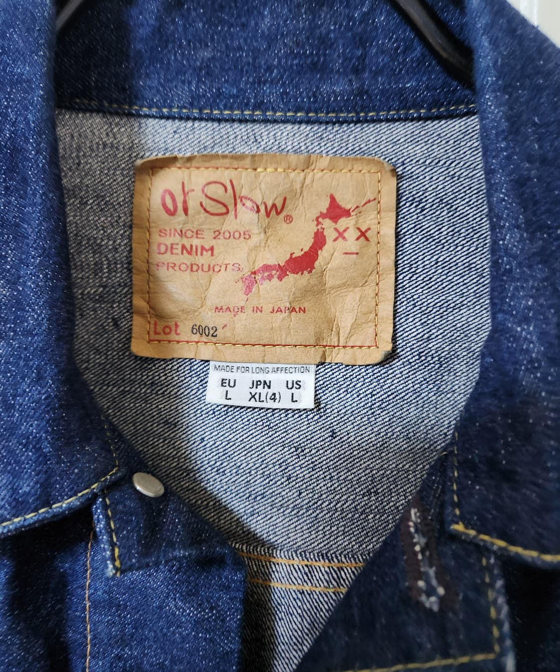 오어슬로우 데님자켓 타입2 원워시 4사이즈 상품이미지2