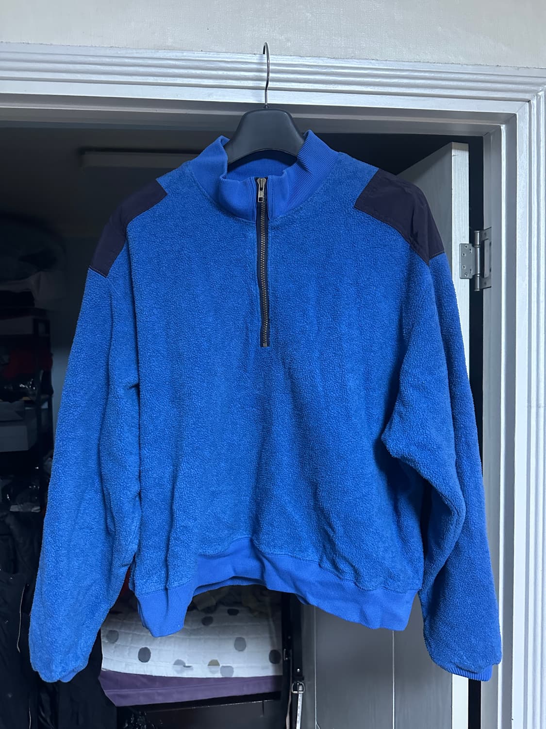[XXL] 빈티지 폴라텍 플리스 반집업 블루 상품이미지1