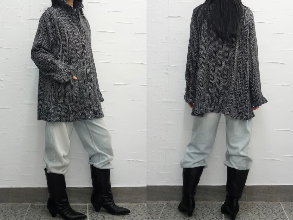 wavy collar coat 상품이미지2