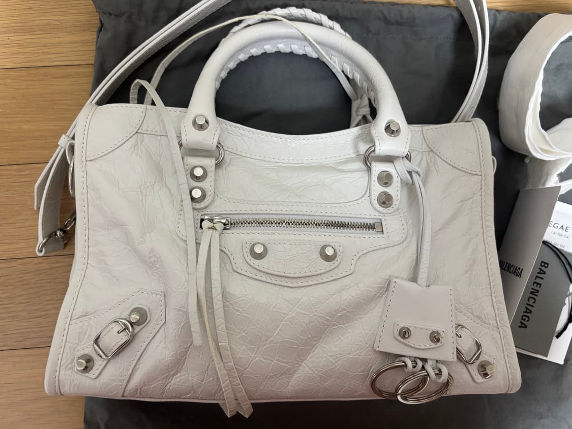 발렌시아가 르시티 스몰 화이트 상품이미지3