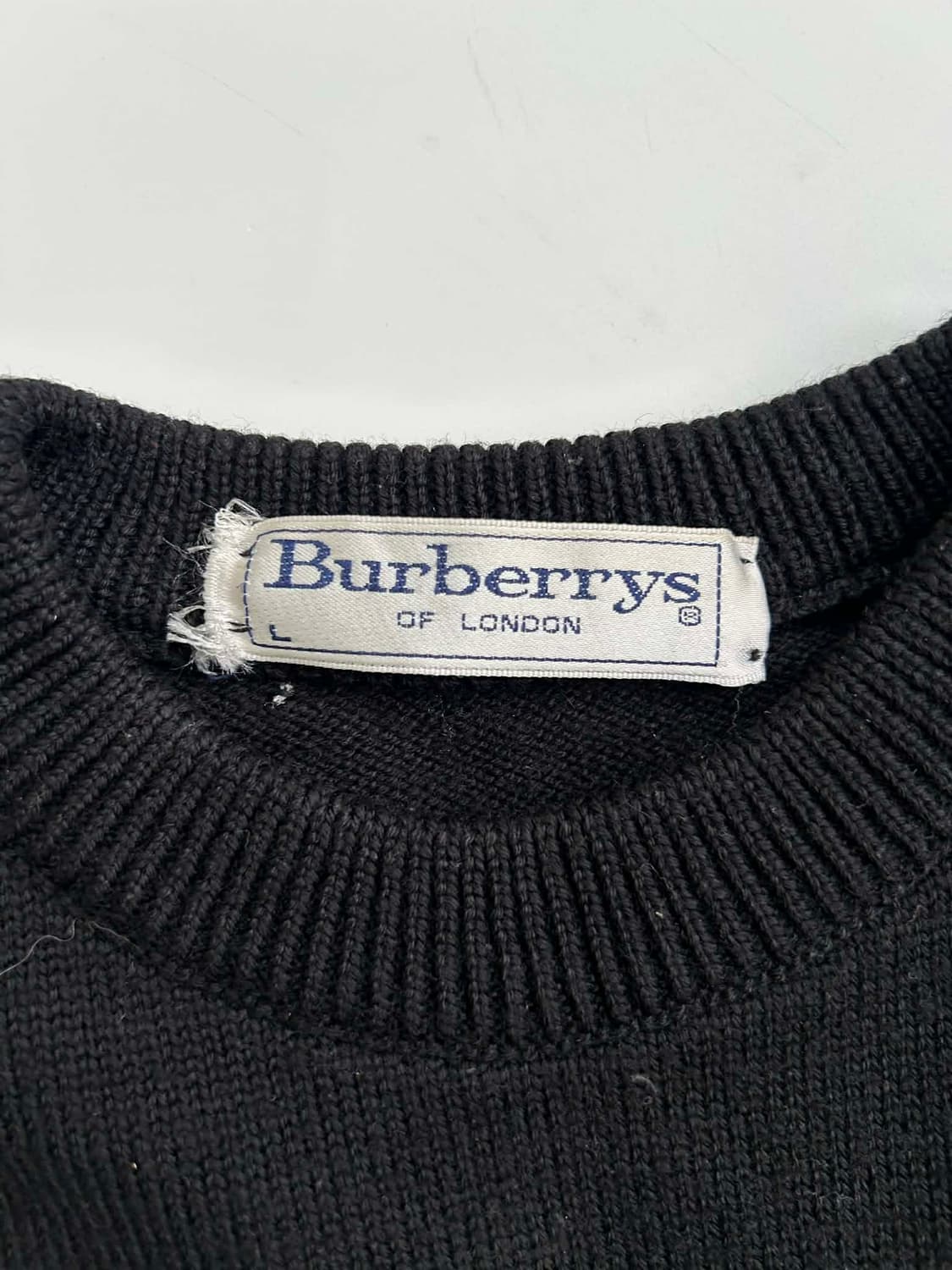 [L] 버버리 빈티지 1856 로고 니트 스웨터 Made in Engla 상품이미지4