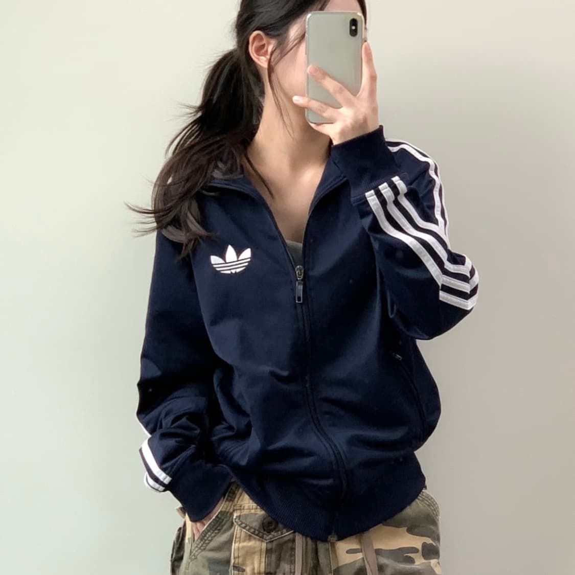 아디다스 구 파이어버드 네이비 져지 트랙탑 상품이미지10