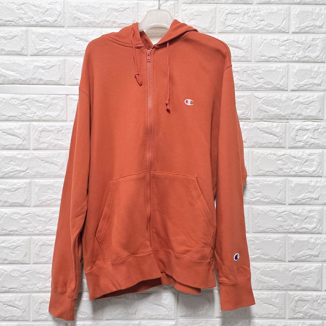 택포// 챔피온 USA 오렌지 후드집업 L 상품이미지1