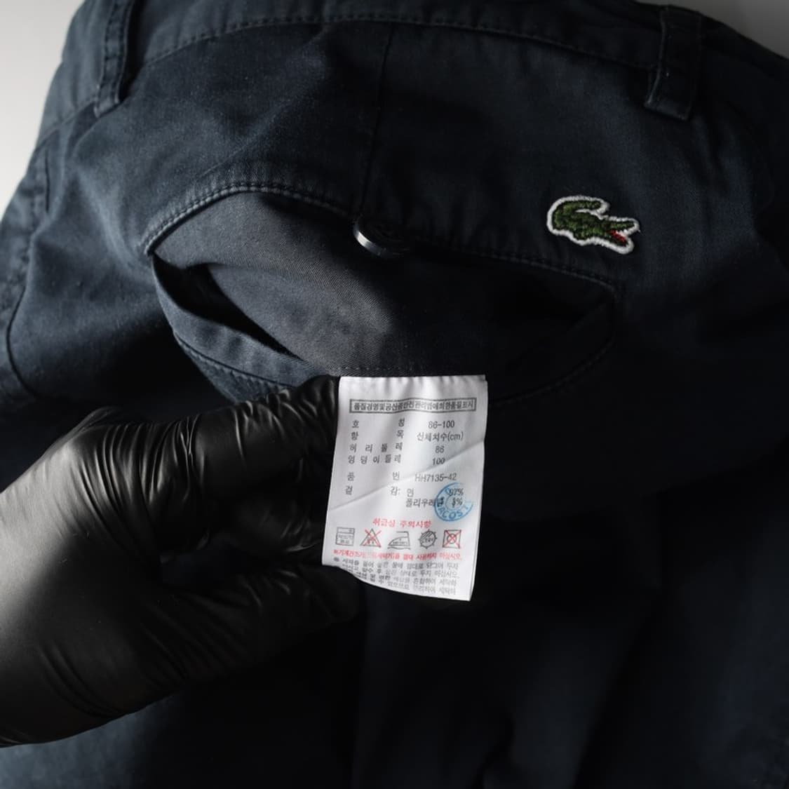 라코스테 클래식 네이비 코튼 치노 팬츠 상품이미지7