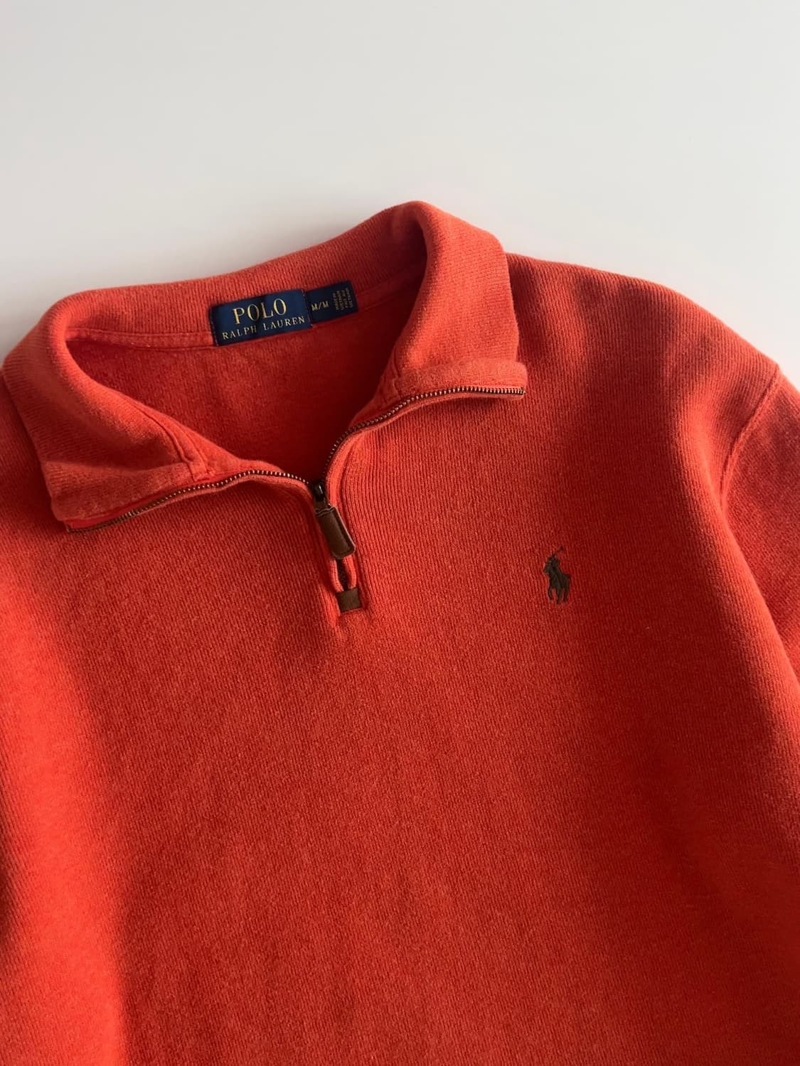 폴로 랄프로렌 오렌지 쿼터집업 M 상품이미지2
