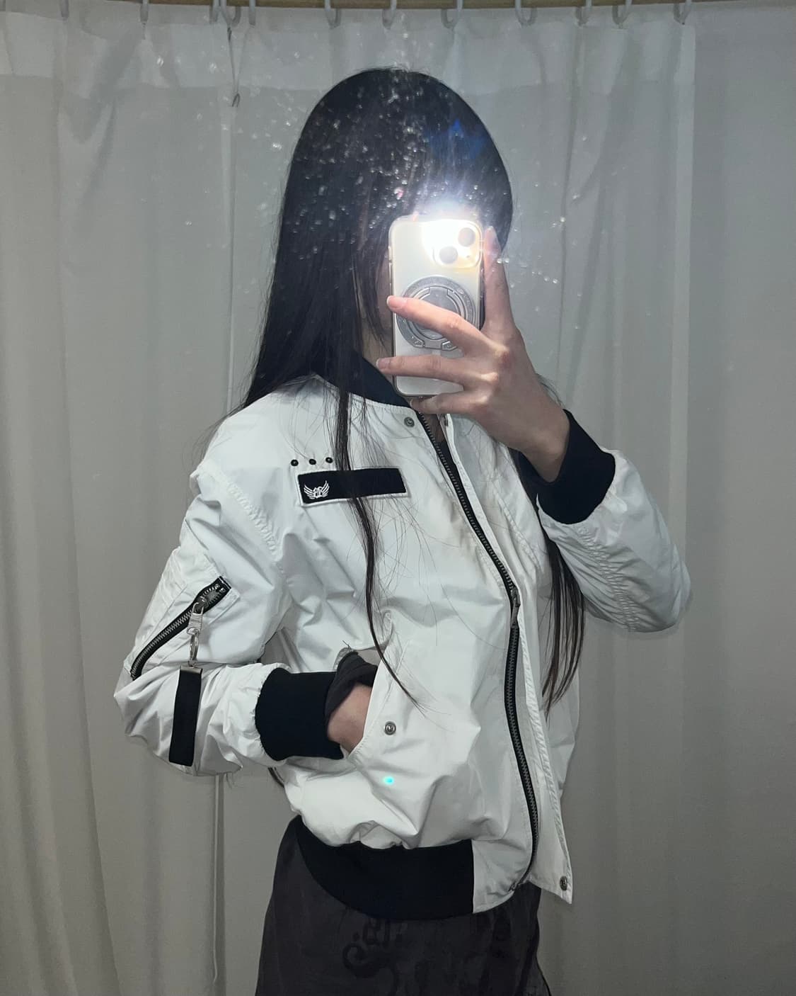 버카루 그런지 프린팅 항공점퍼 상품이미지1