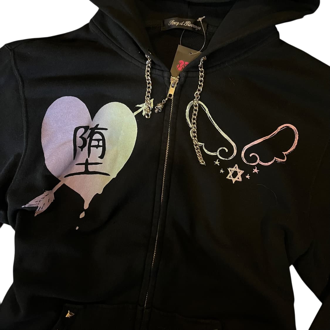 Sexpot Revenge 섹스팟리벤지 하트날개프린팅 후드집업 펑크y2k 상품이미지2