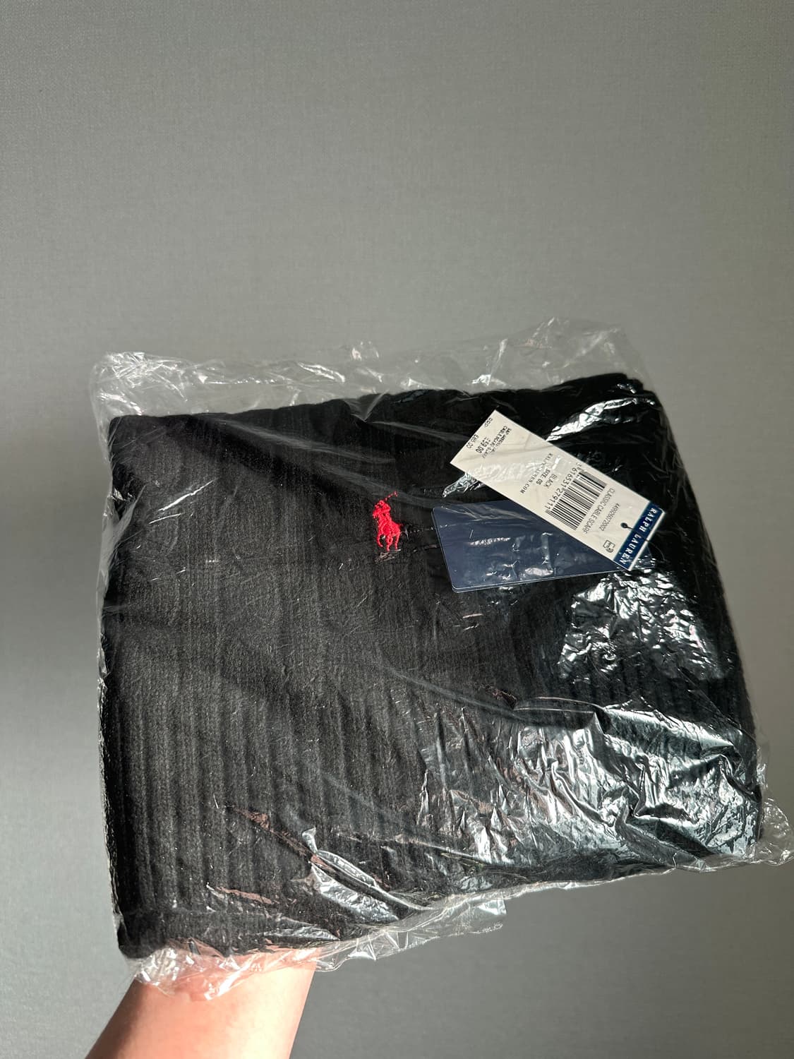 폴로랄프로렌 클래식 울 케이블 목도리 블랙, 네이비 상품이미지2