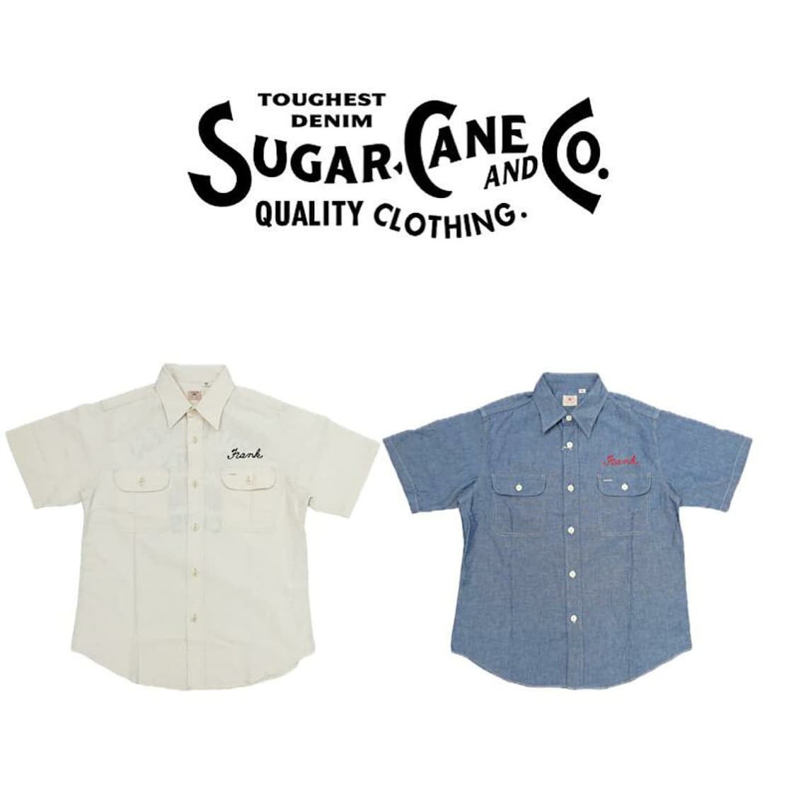 [xxl] 슈가케인 샴브레이 반팔 워크셔츠 상품이미지3