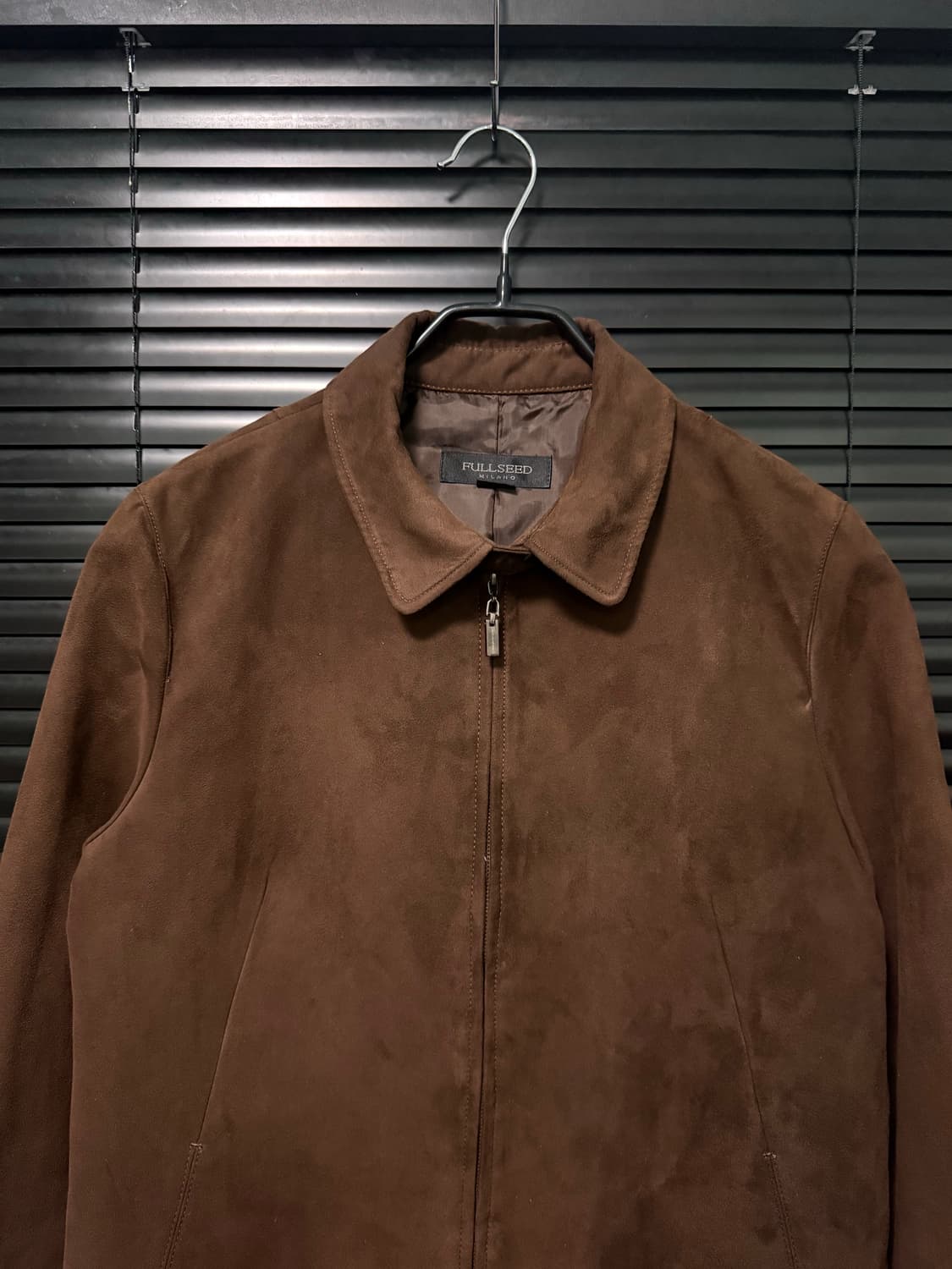 FULLSEED 밀라노 브라운 갈색 스웨이드 세무 레더 가죽 코치 자켓  상품이미지3