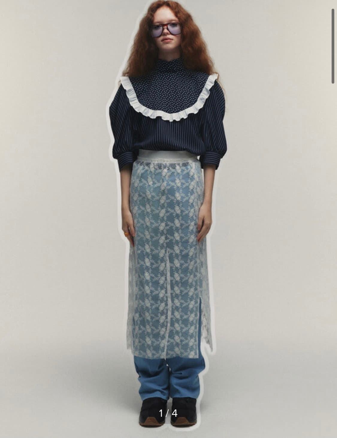 듀이듀이 레이스 밴딩 스커트 상품이미지1