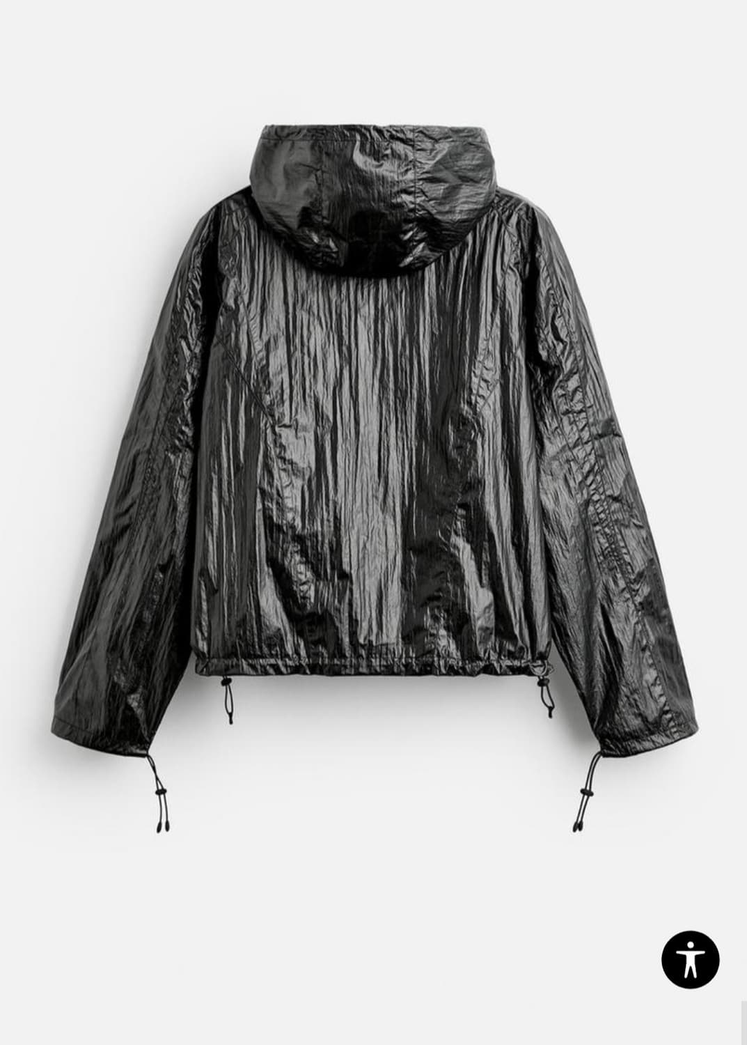 자라 크링클 바람막이 M 상품이미지3