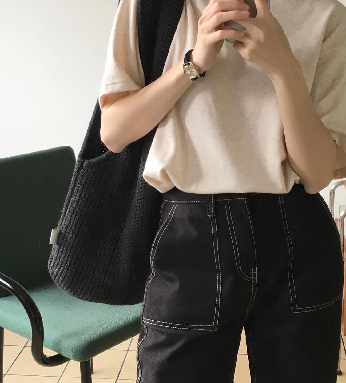 (새상품) 98도씨 OAT 히트 포켓 스트레이트 진 (기모바지) 상품이미지2