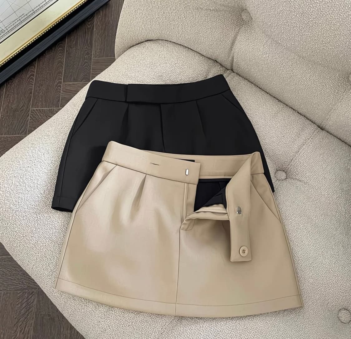 히든 지퍼 스커트 블랙 새상품 상품이미지1