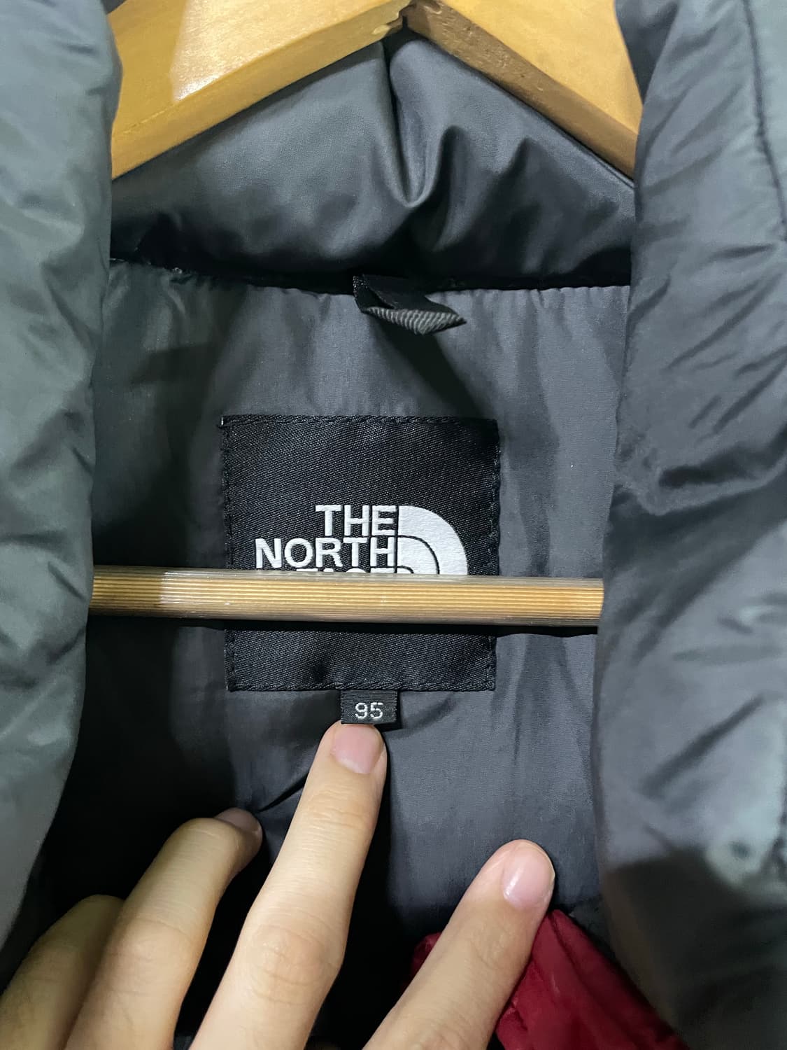 노스페이스 눕시 패딩 점퍼 레어색상 레드 넉넉100 상품이미지5