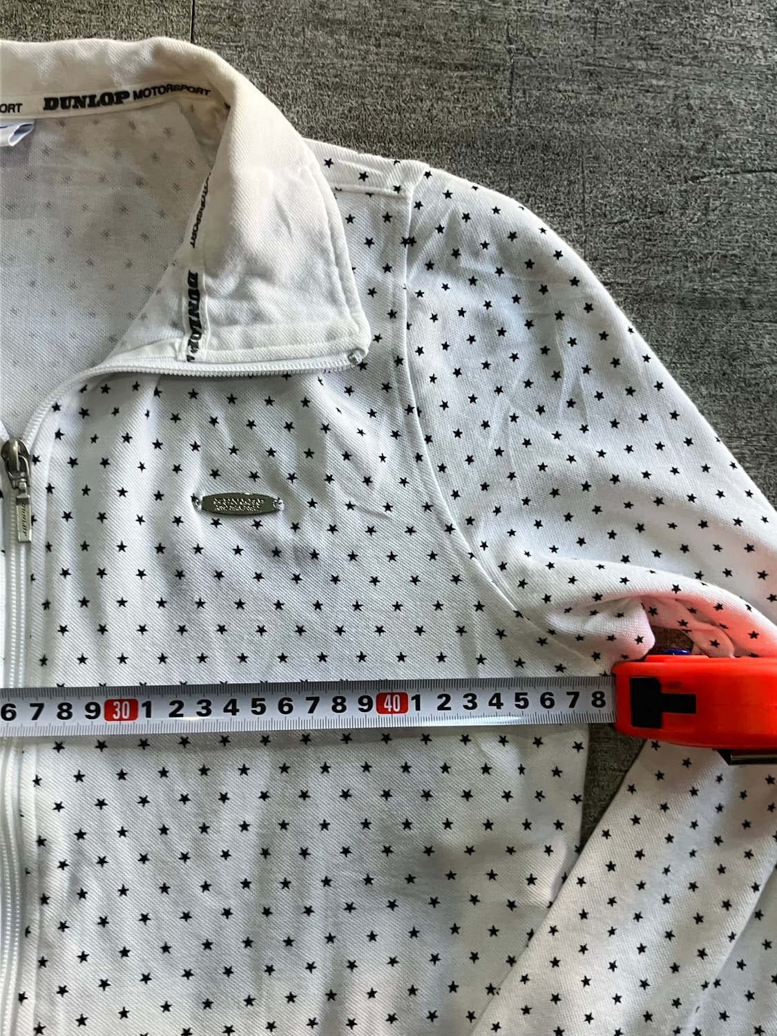 일본빈티지 Dunlop 핀터깔y2k 락펑크 별스타 져지집업자켓 상품이미지3