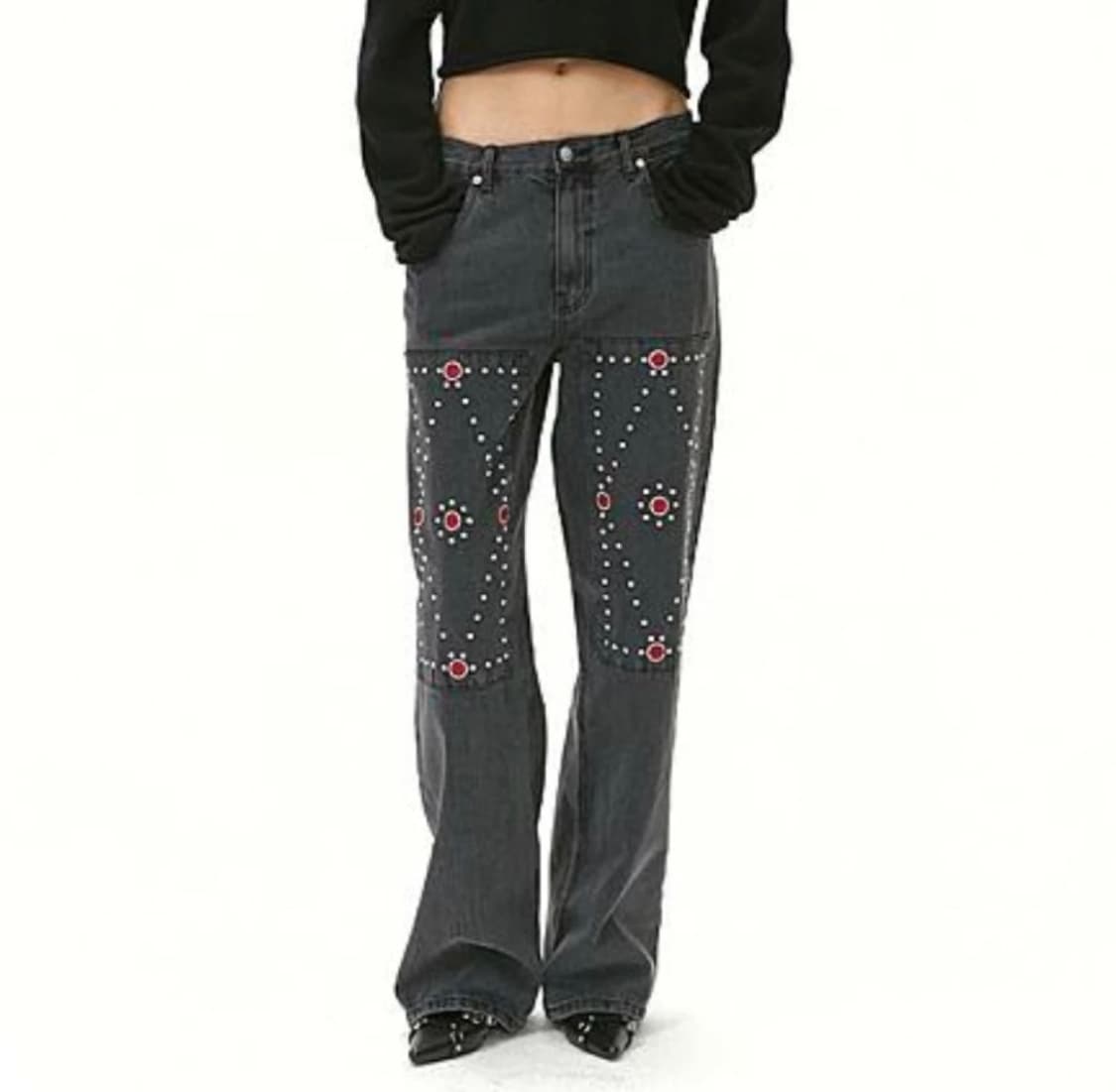 모어댄파라다이스 큐빅 데님 팬츠 상품이미지1