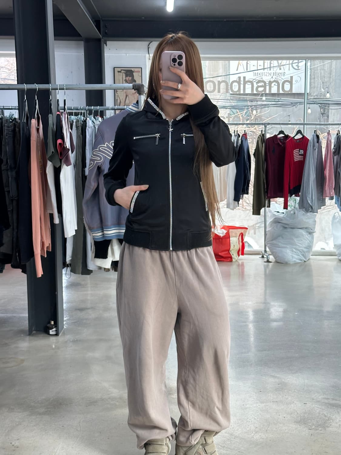 세실맥비 큐빅 스타참 후드자켓 상품이미지4