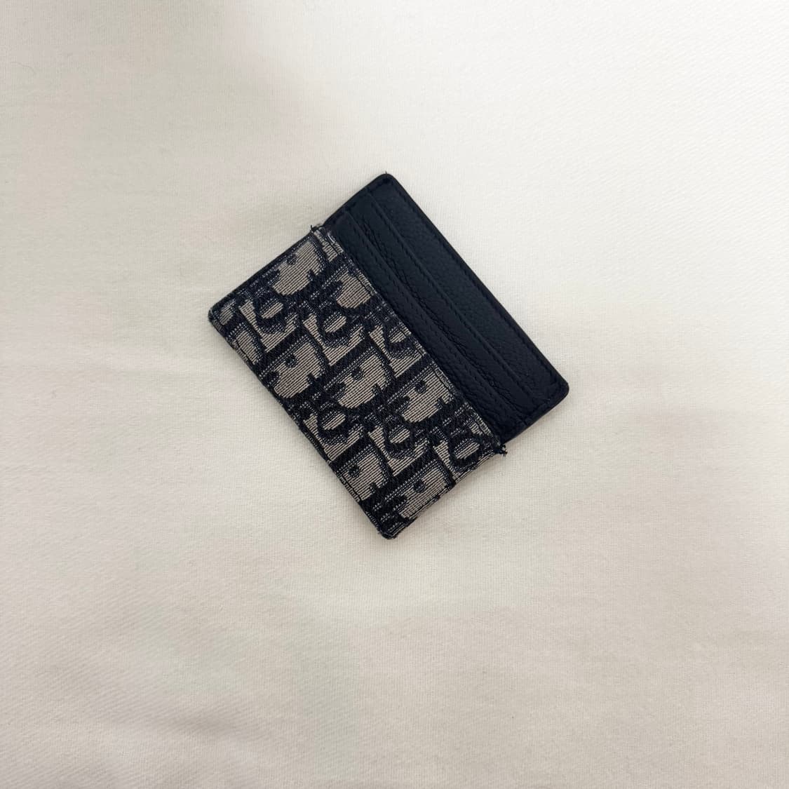 디올 오블리크 자카드 카드 지갑 베이지&블랙 상품이미지2