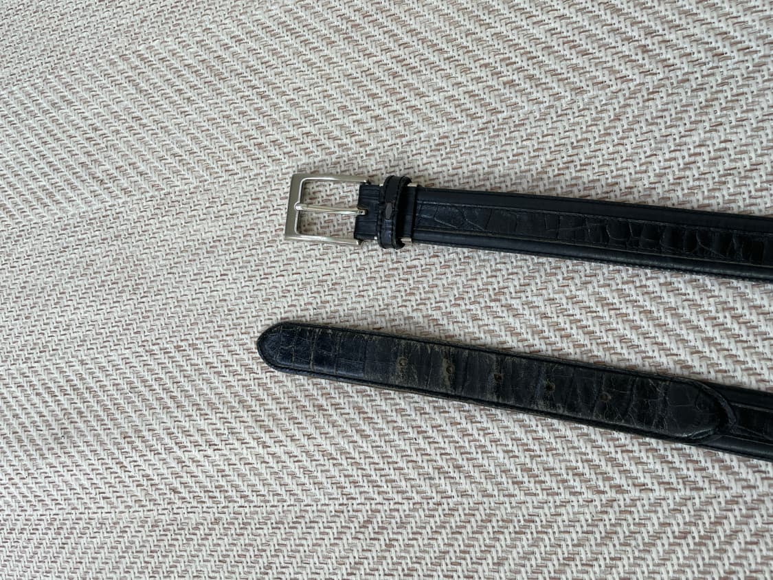 빈티지 실버버클 레더 벨트  상품이미지4