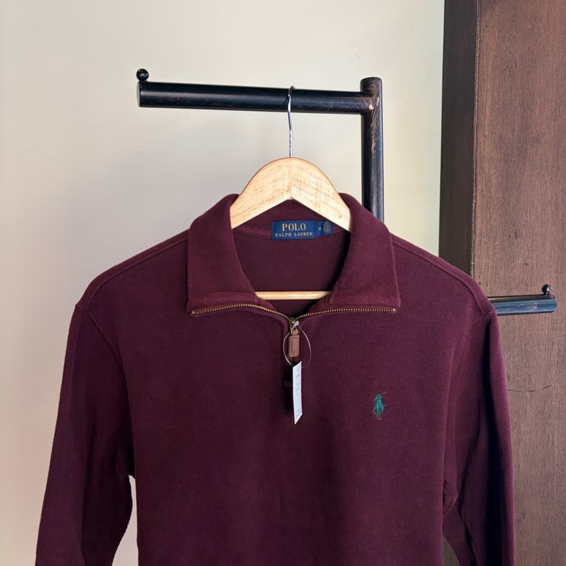 15758 - 폴로 랄프로렌 버건디 반집업 니트 상품이미지1
