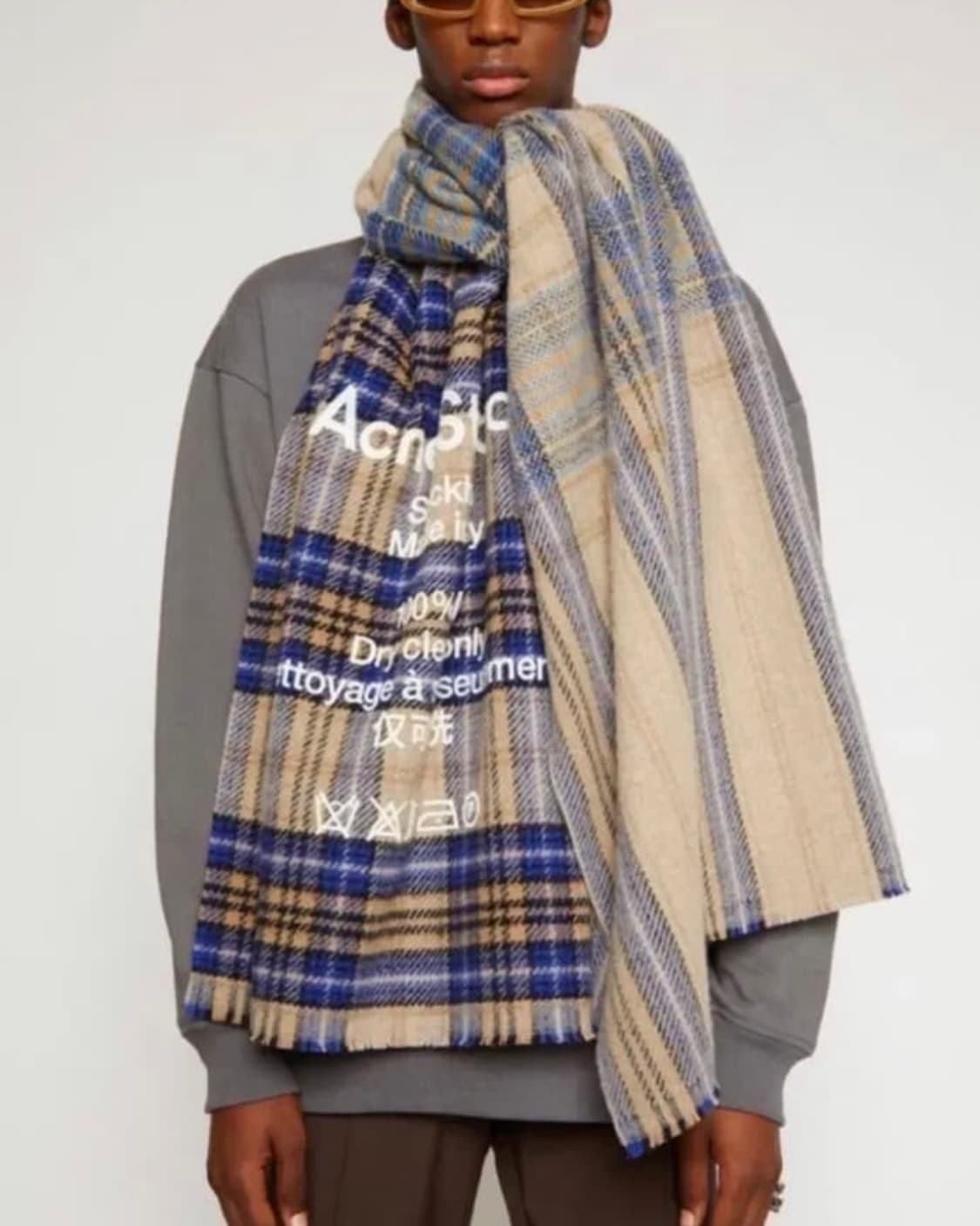 Acne Studios 오트밀 머플러 상품이미지5