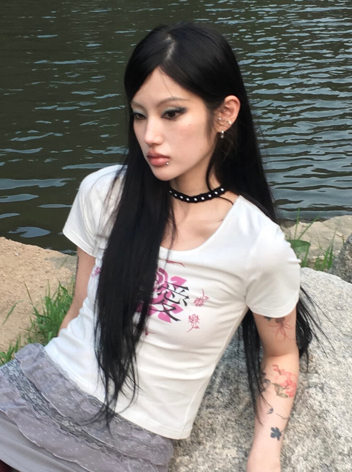 미애 sheismiae 초커 Pearl lace choker 상품이미지2