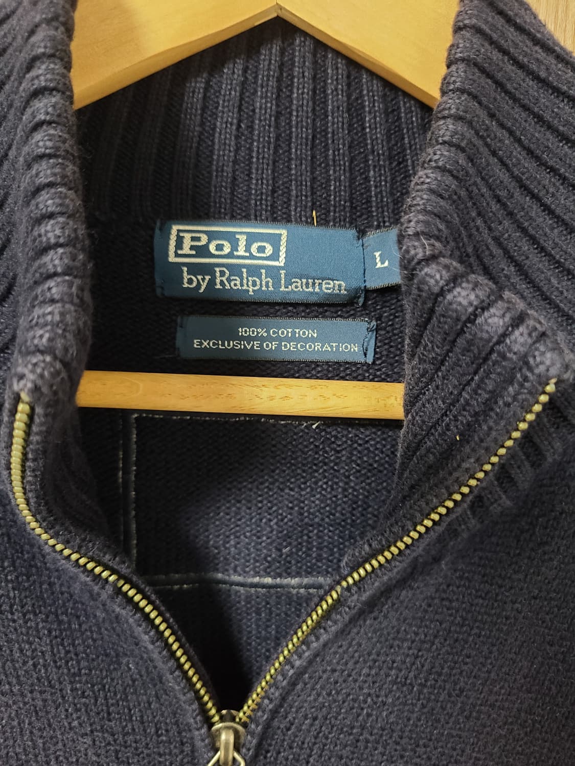 폴로랄프로렌 잉글랜드 빅포니 투웨이 니트집업 L 상품이미지3