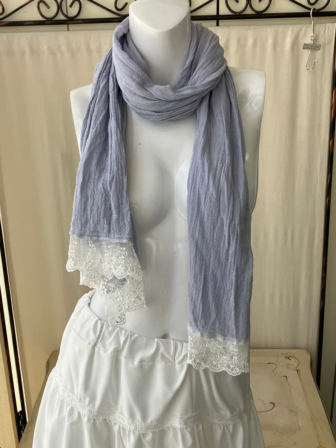 sky blue lace muffler 상품이미지2