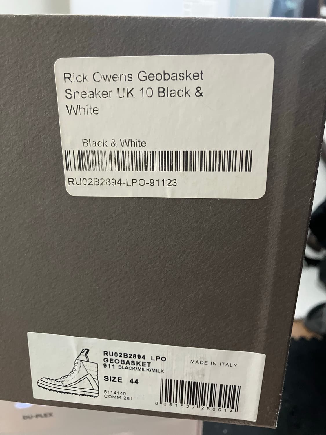 릭오웬스 지오바스켓 EU 44 상품이미지9