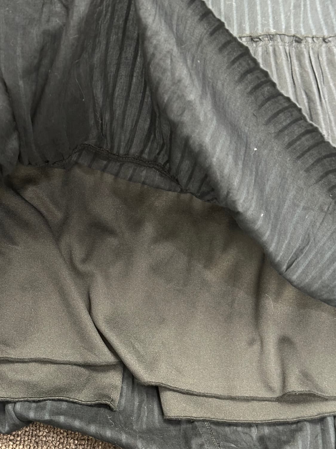 M)Japanese vintage 스트라이프 레이스 네이비 스커트 상품이미지6