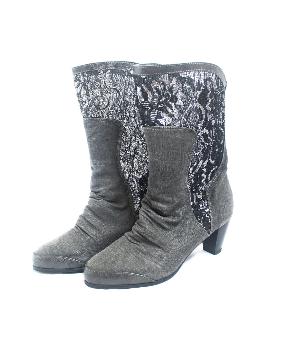 Summer lace layered linen heel BooTs 상품이미지2