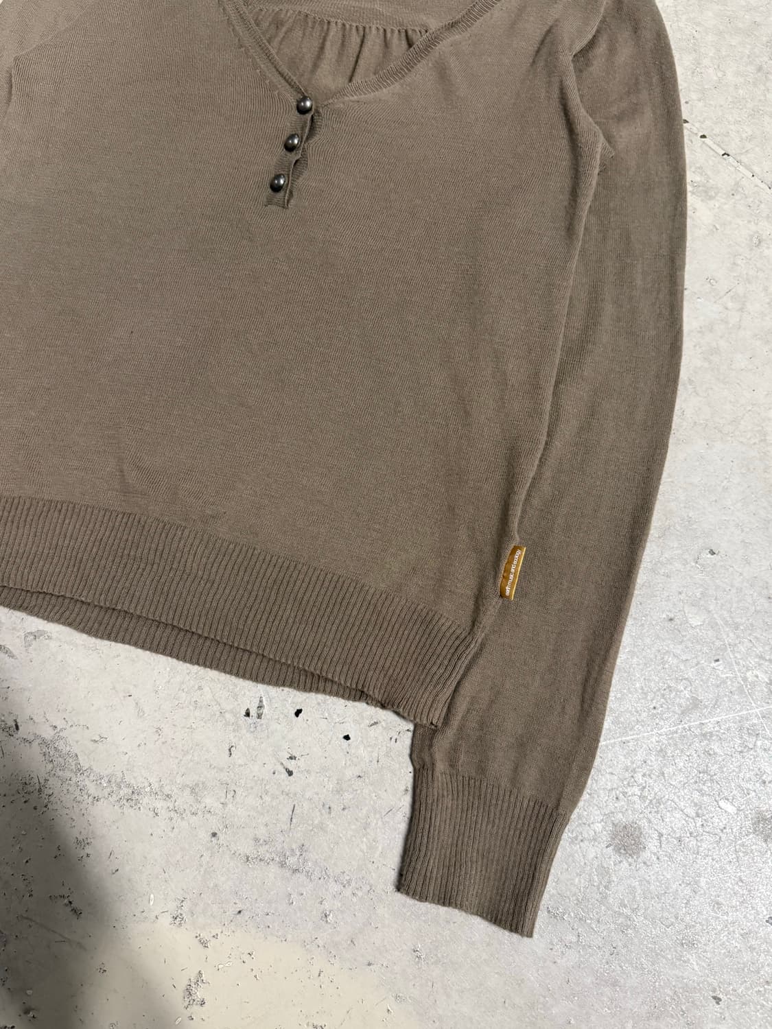 button-up detail cotton knit sleeve 상품이미지7