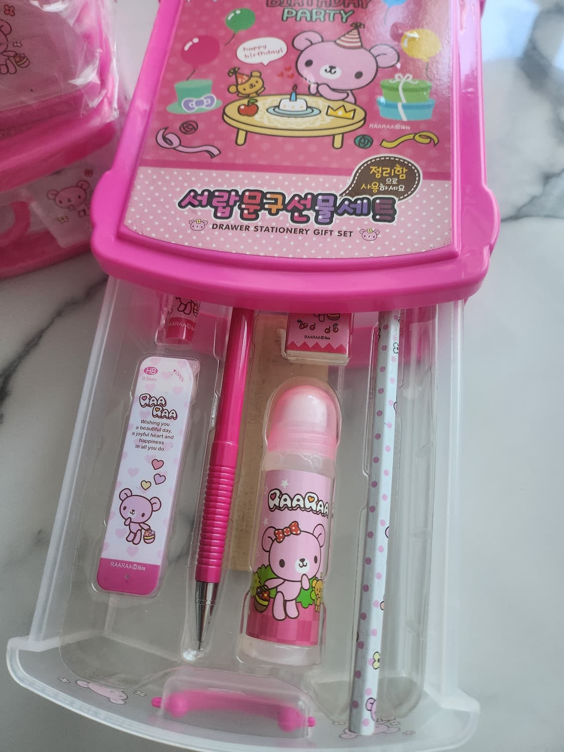 고전문구) 정리함 겸용 서랍장 문구 선물세트 6종 상품이미지3