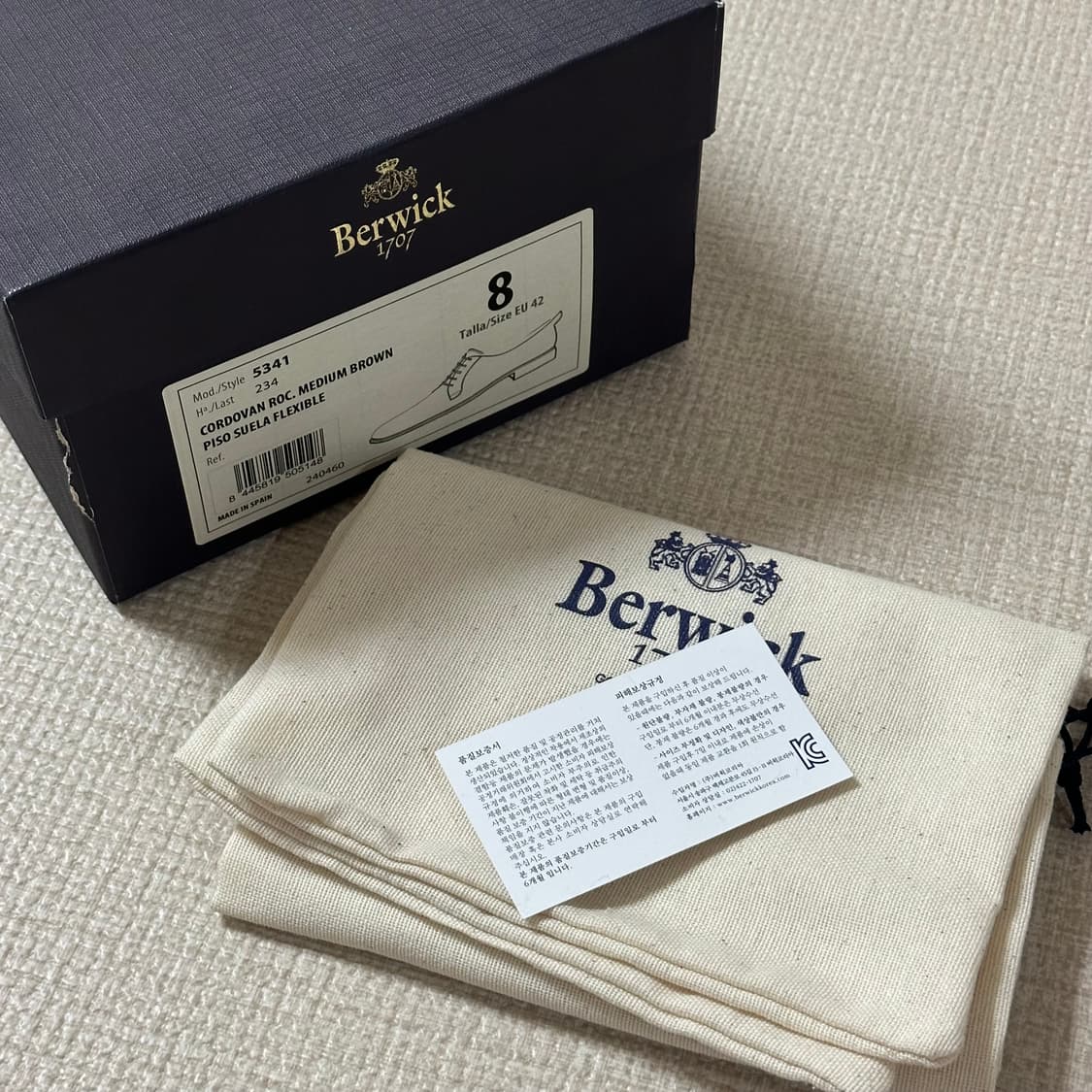 버윅 5341 코도반 더비슈즈 (미디엄 브라운) UK 8 상품이미지8