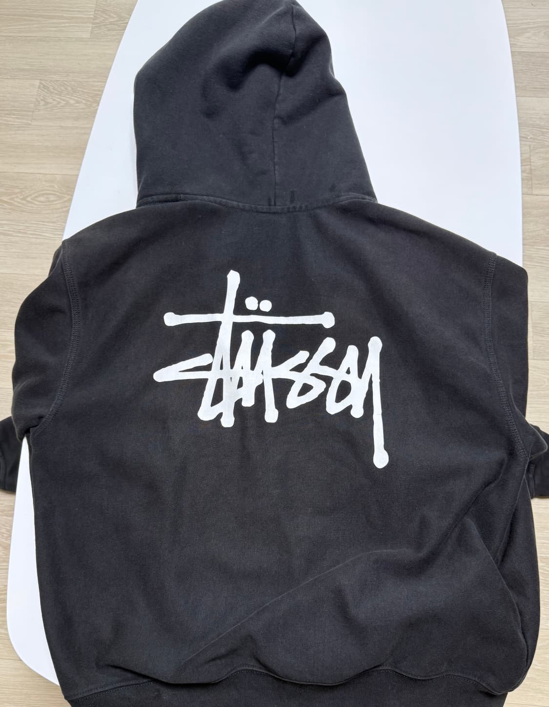 스투시 블랙 후드직업 M 상품이미지5