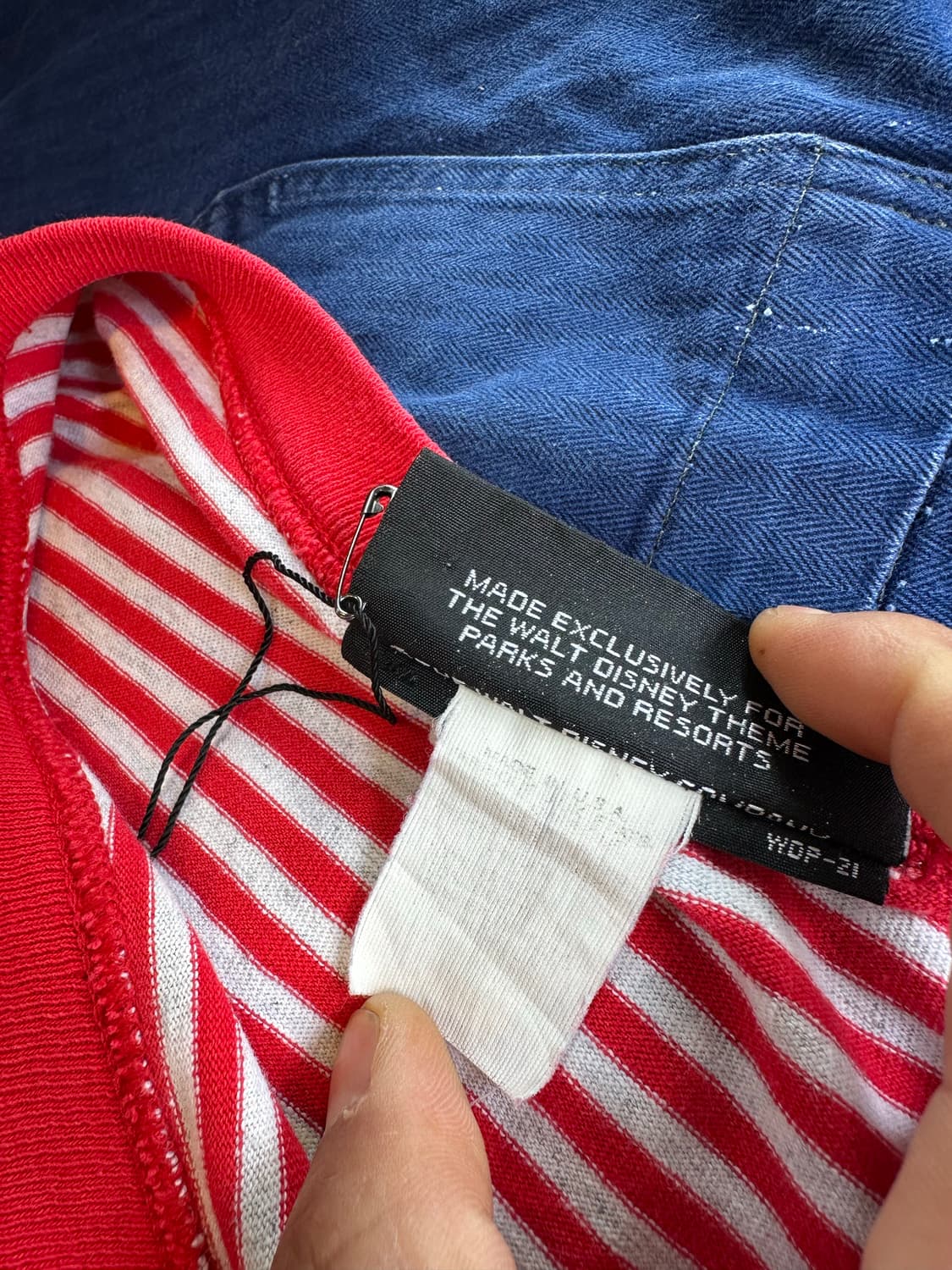 90s 디즈니 미키마우스 스트라이프 티셔츠 made in usa 상품이미지7