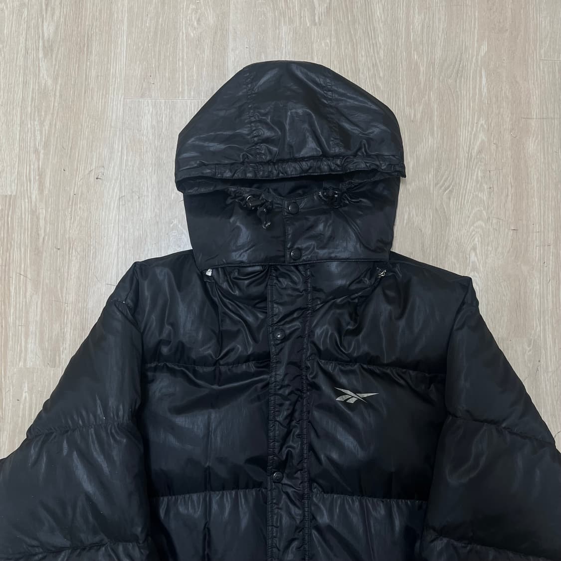 리복 Reebok 올드스쿨 덕다운 후드 롱패딩 L(100) 상품이미지4