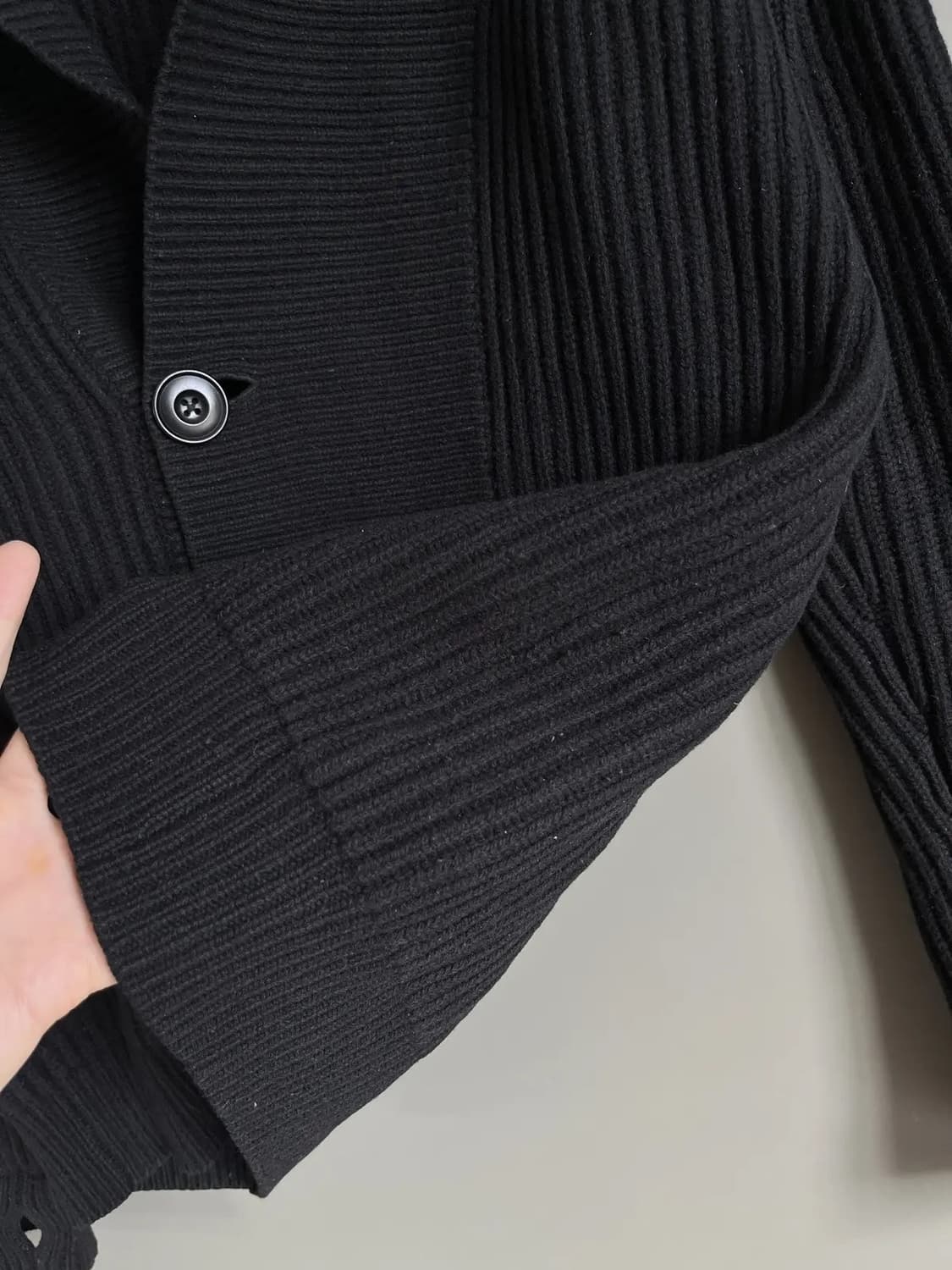 르메르 x 유니클로 16FW 숄 카라 가디건 블랙 L 상품이미지4