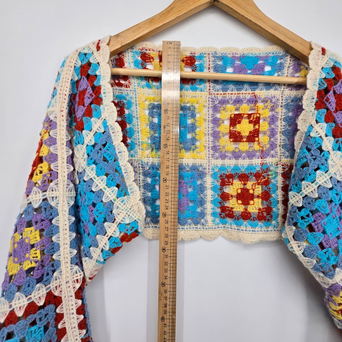 모리걸 컬러풀 모티브 크로셰 뜨개 볼레로 가디건 상품이미지4