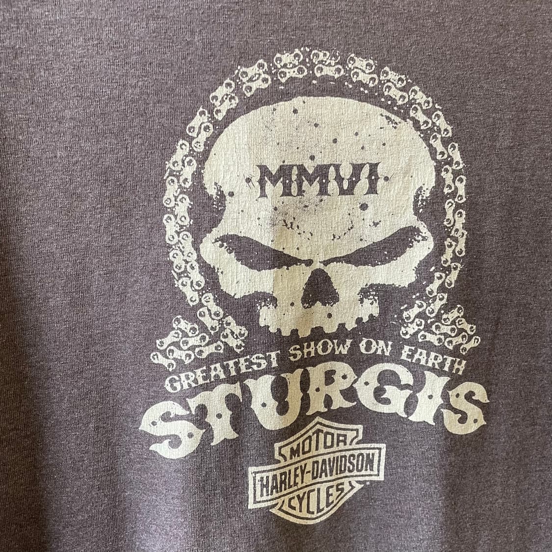 할리데이비슨 롱혼 프린팅 반팔 티셔츠 상품이미지6