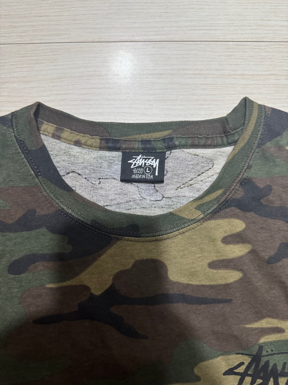 (L)스투시 8볼 티셔츠 카모 상품이미지3