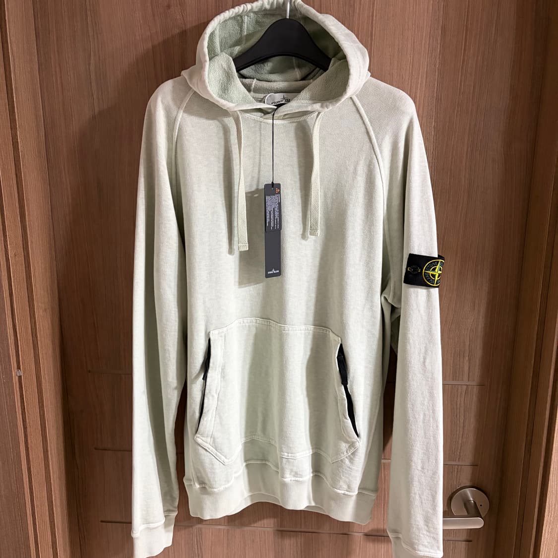 새상품(XL)스톤아일랜드 와펜 패치 후드 메론 상품이미지1